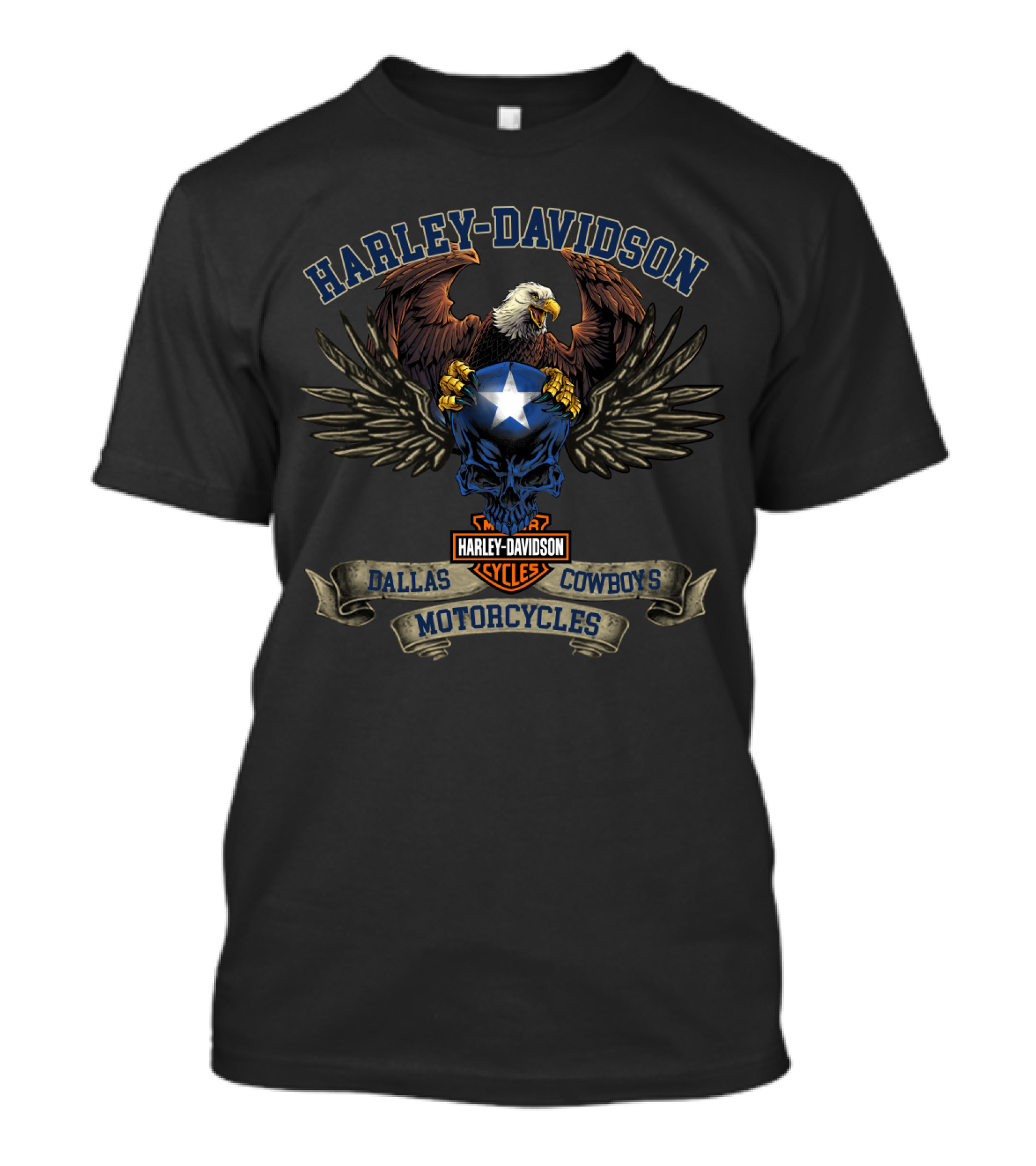 Harley Davidson Dallas Cowboys Motorcycles T-Shirt