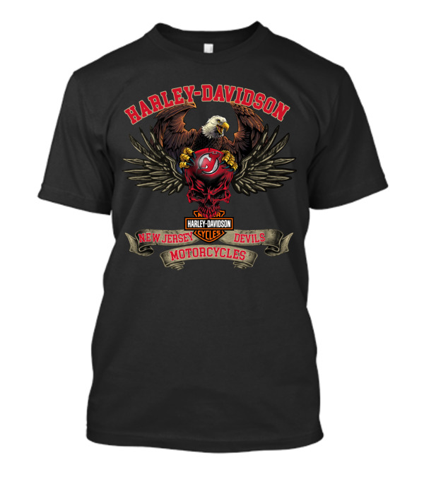 Harley Davidson New Jersey Devils Motorcycles T-Shirt