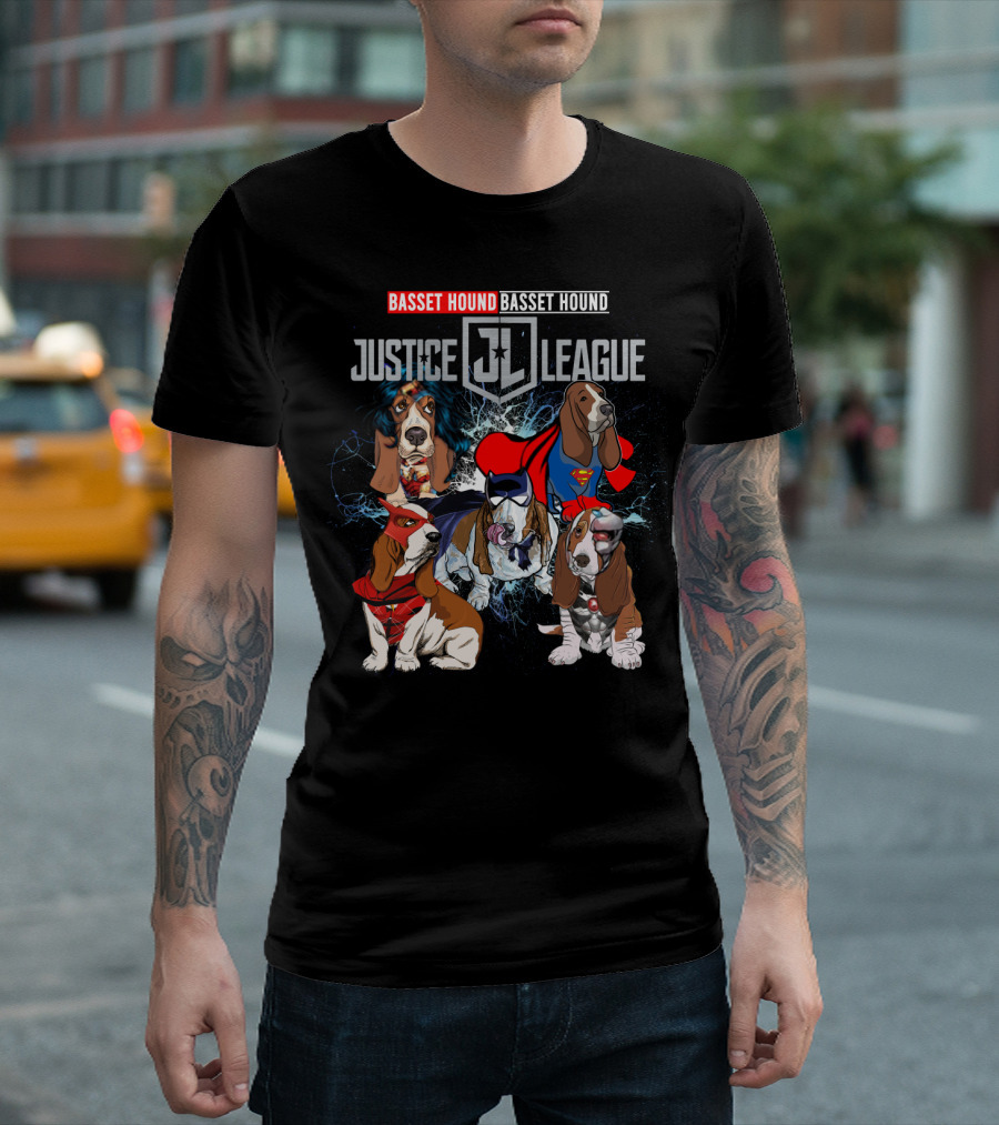 Basset Hound Justice League Jl T-Shirt