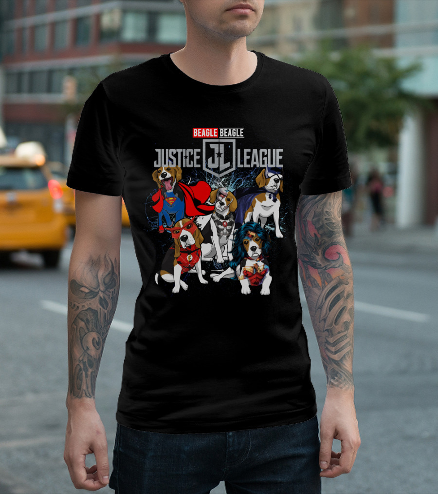 Beagle Justice League Jl 55 Comic Heroes T-Shirt