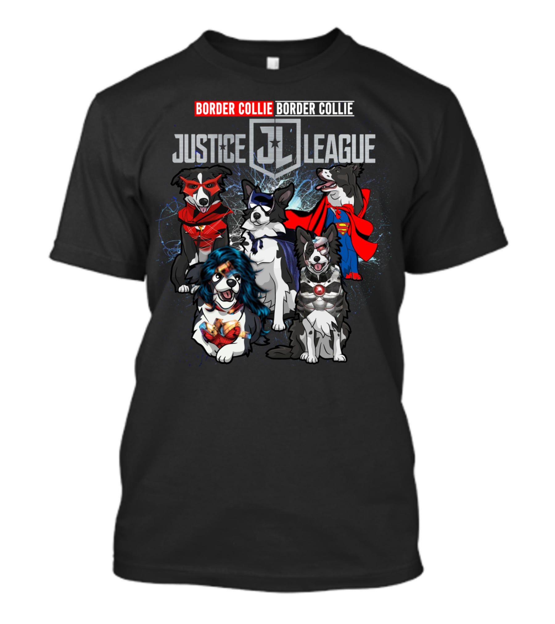 Border Collie Justice League Dh 55 Jl T-Shirt