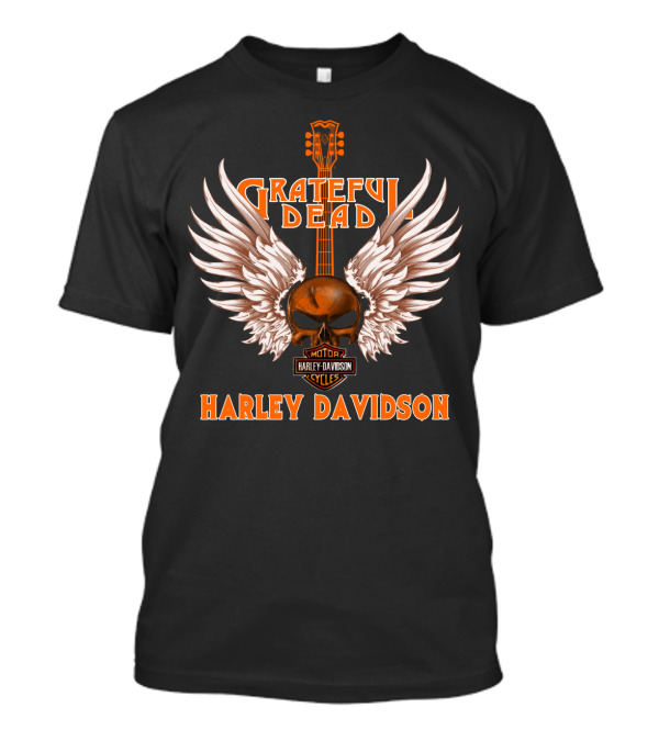 Harley Davidson Grateful Dead Winged Skull Guitar T-Shirt