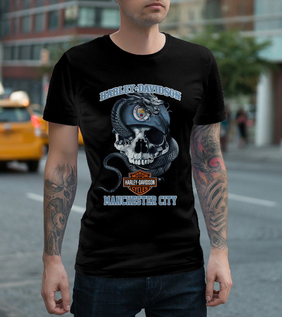 Harley Davidson Motor Cycles Manchester City T-Shirt