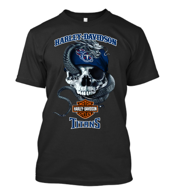 Harley Davidson Motor Cycles Tennessee Titans. T-Shirt