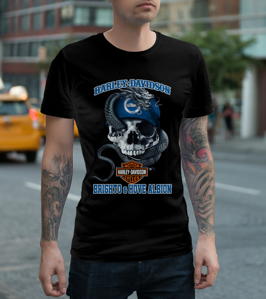 Harley Davidson Motor Cycles Brighton & Hove Albion T-Shirt