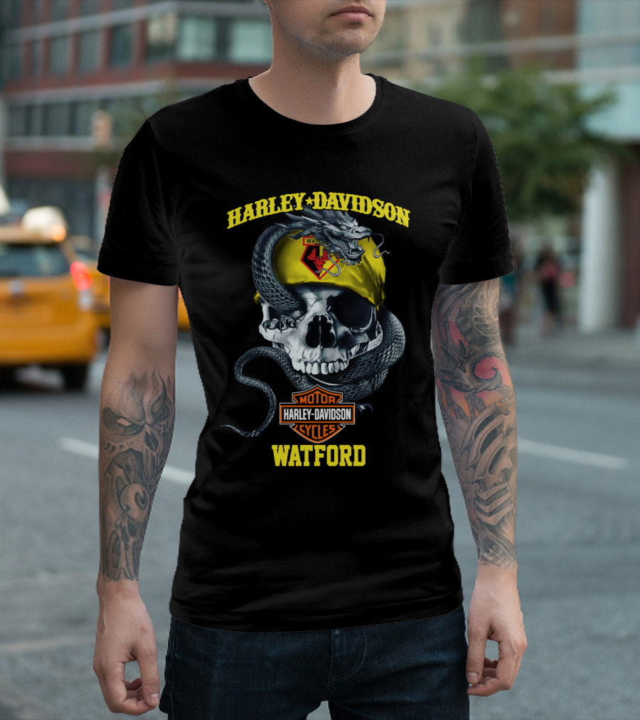 Harley Davidson Watford Skull And Snake T-Shirt