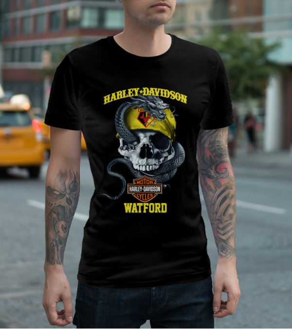 Harley Davidson Watford Skull And Snake T-Shirt