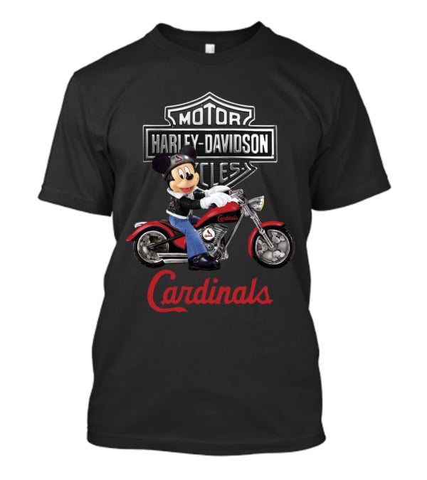 Hd Mlb St Louis Cardinals Harley Davidson Mickey Mouse T-Shirt
