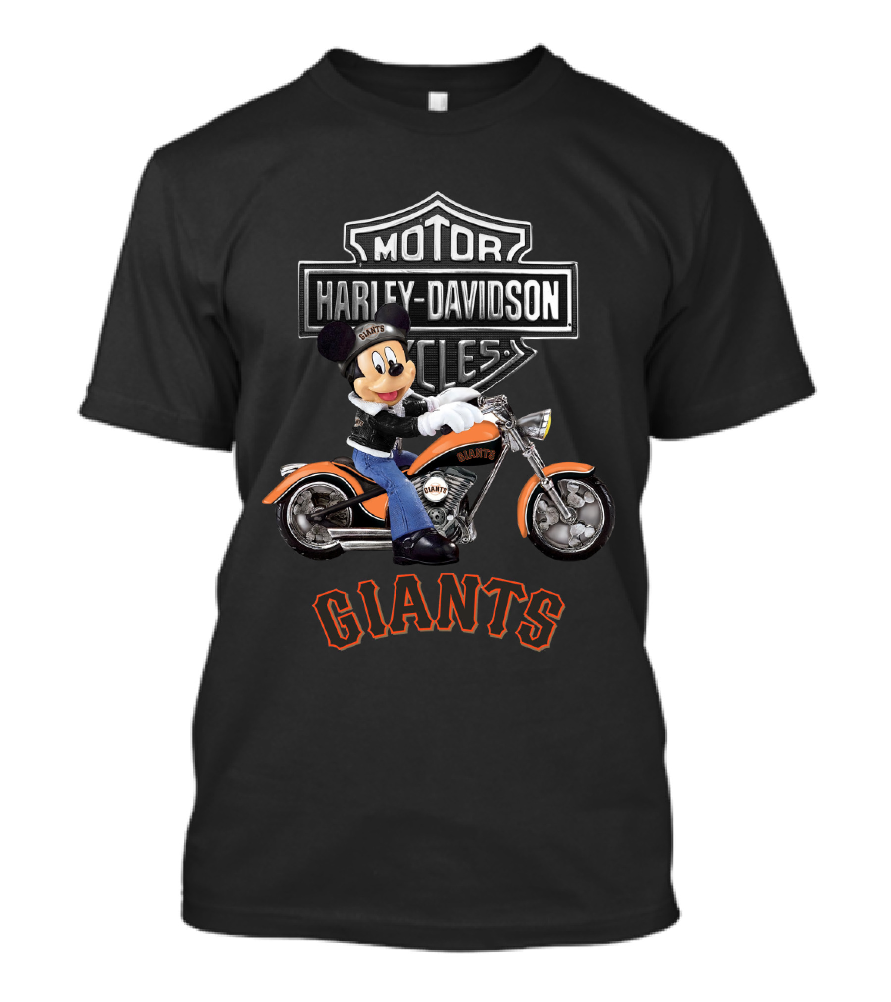 Harley Davidson Motorcycles San Francisco Giants Mickey Mouse T-Shirt
