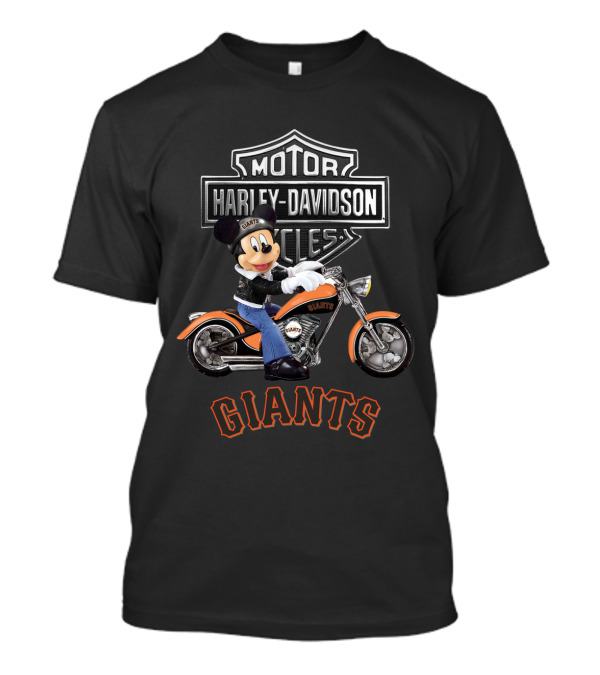 Harley Davidson Motorcycles San Francisco Giants Mickey Mouse T-Shirt