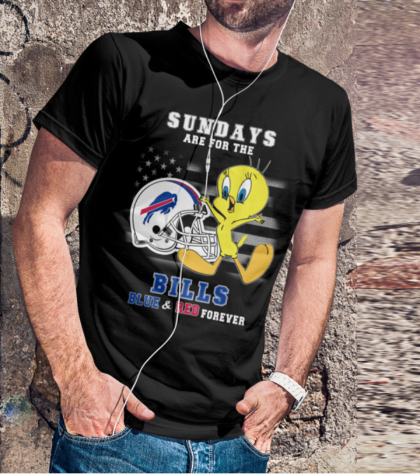 Sundays Are For The Bills Blue & Red Forever T-Shirt