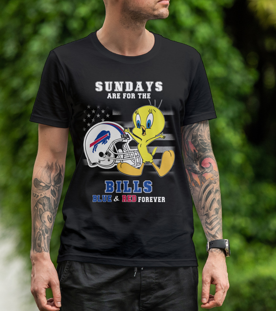 Sundays Are For The Bills Blue & Red Forever T-Shirt