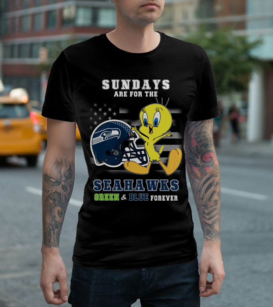 Sundays Are For The Seahawks Green And Blue Forever T-Shirt