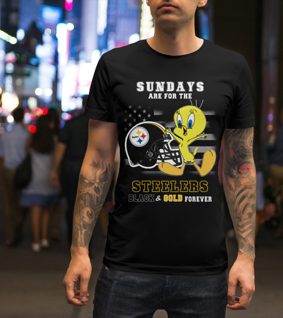 Sundays Are For The Steelers Black And Gold Forever T-Shirt