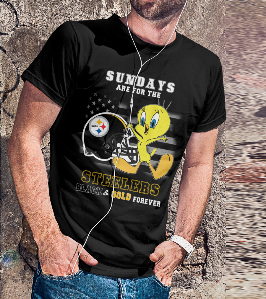 Sundays Are For The Steelers Black And Gold Forever T-Shirt