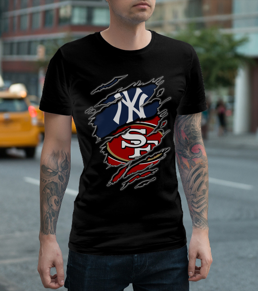 New York Yankees San Francisco 49ers Fan Fusion T-Shirt