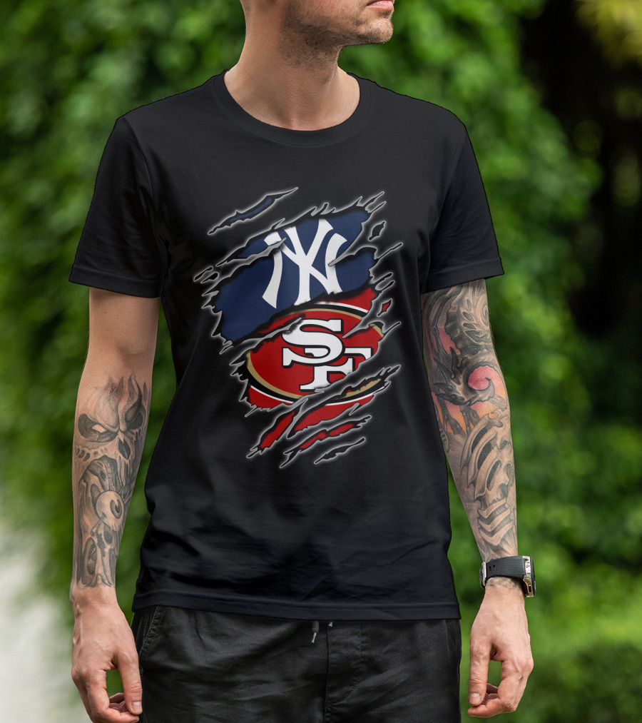 New York Yankees San Francisco 49ers Fan Fusion T-Shirt