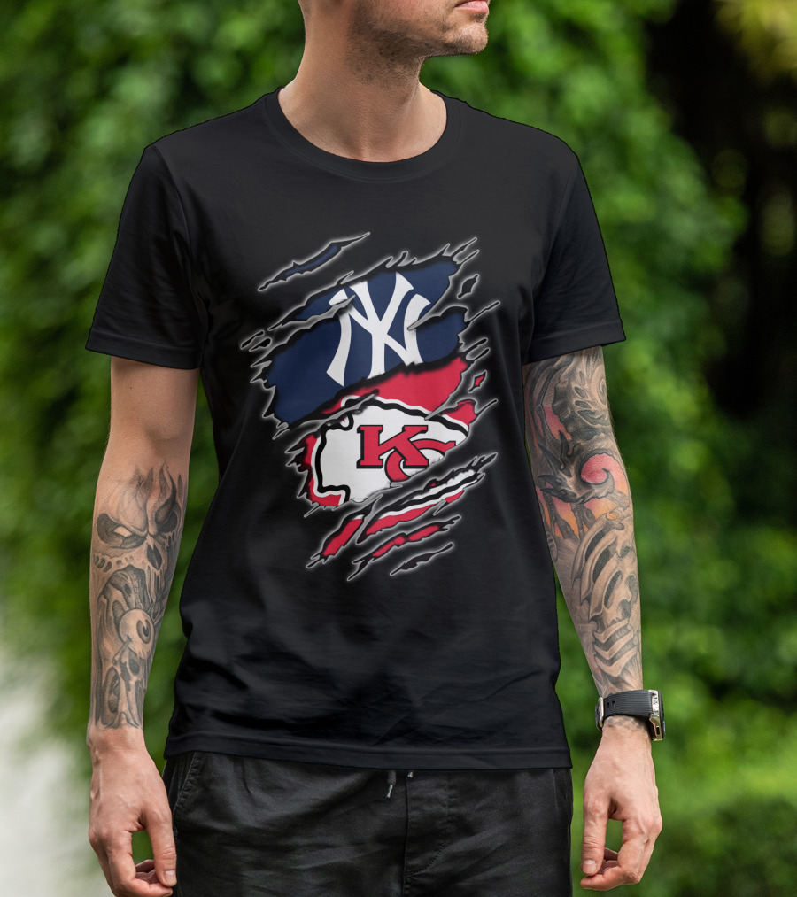 Yankees Chiefs Fan Crossover T-Shirt