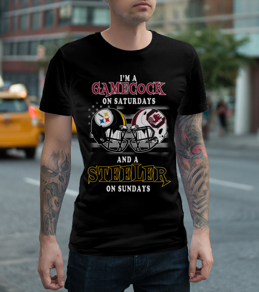 I'm a Gamecock on Saturdays and a Steeler on Sundays T-Shirt