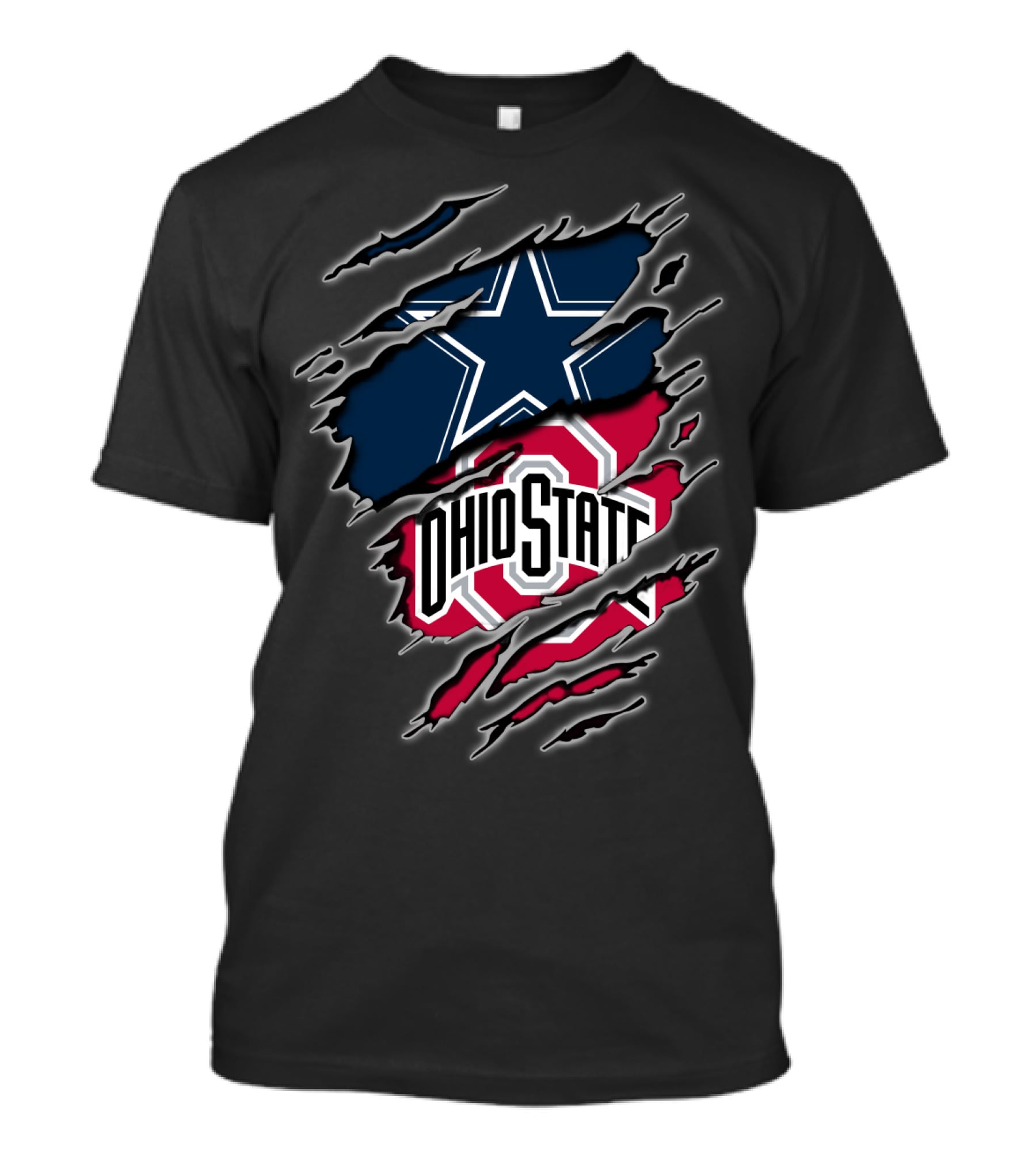 Dallas Cowboys Ohio State Buckeyes Fan Crossover T-Shirt