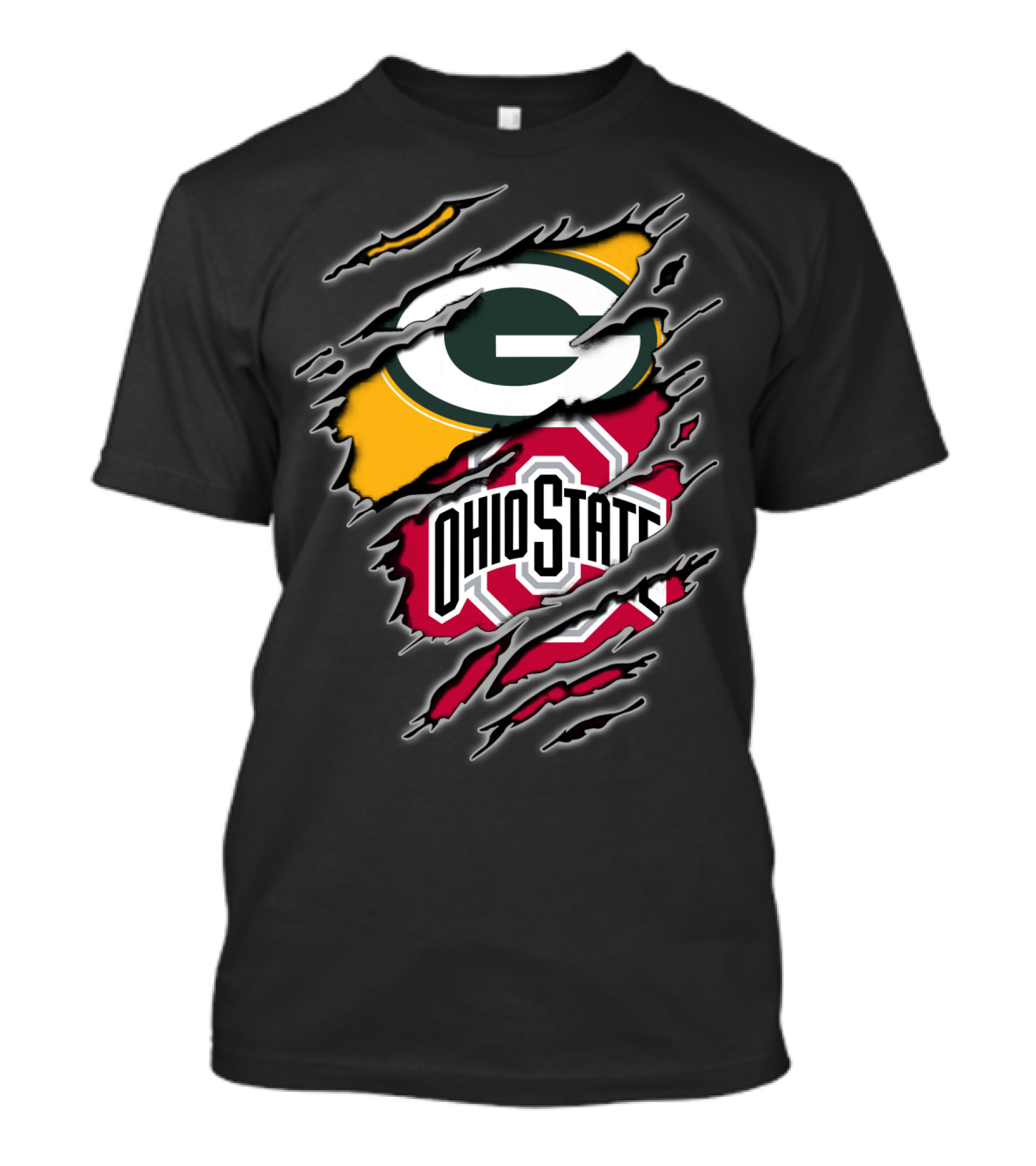 Green Bay Packers Ohio State Buckeyes Fan Combination T-Shirt