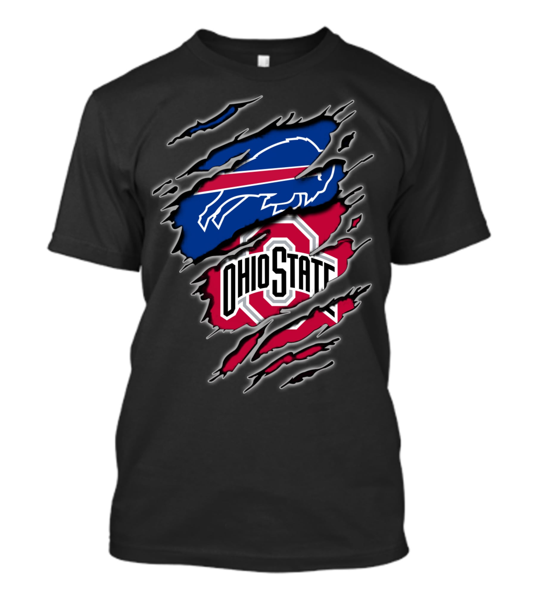 Buffalo Bills Ohio State Buckeyes Fan Crossover T-Shirt