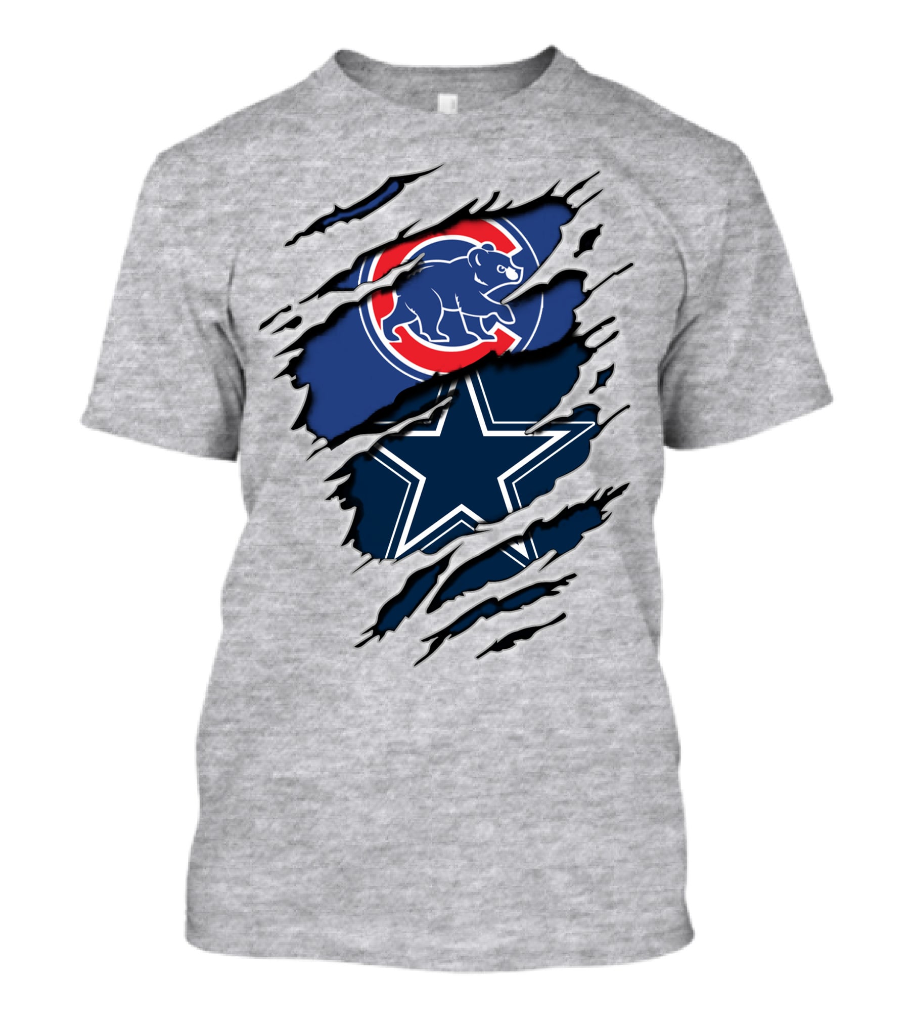 Chicago Cubs Dallas Cowboys Fan Crossover T-Shirt