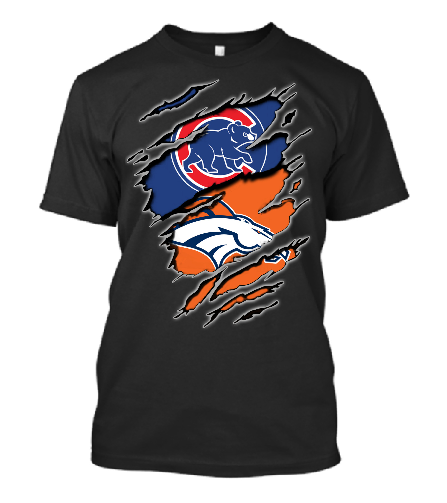 Chicago Cubs And Denver Broncos Fan T-Shirt