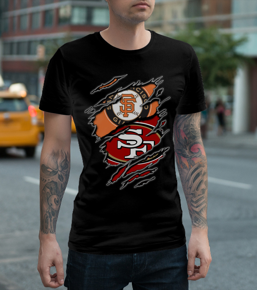 San Francisco Giants 49ers Fan Logo Combo T-Shirt