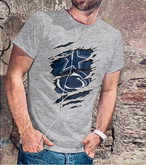 Dallas Cowboys Penn State Nittany Lions Claw Marks T-Shirt