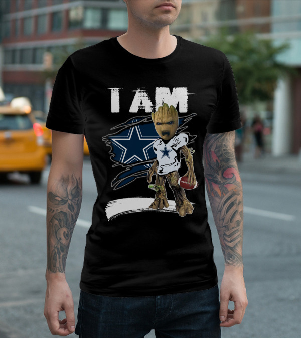 I Am Cowboys Star Fan Graphic Mashup T-Shirt