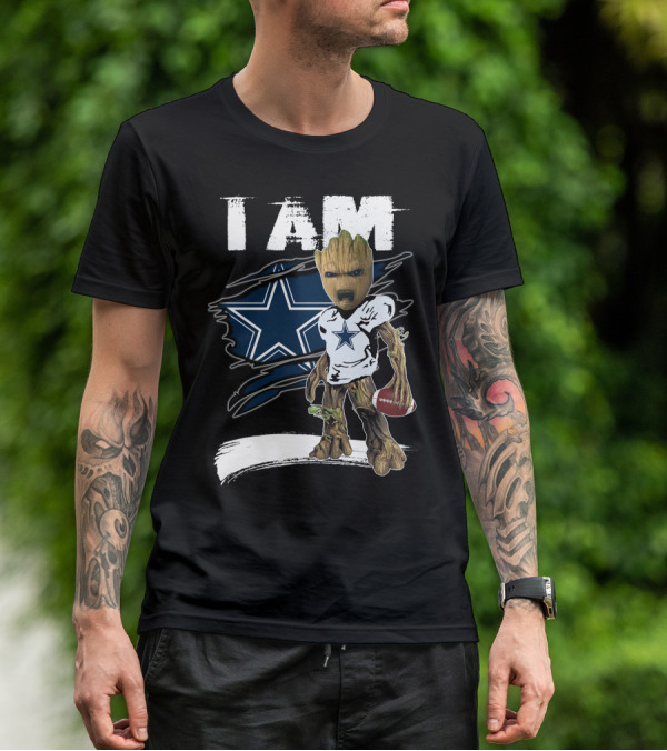 I Am Cowboys Star Fan Graphic Mashup T-Shirt