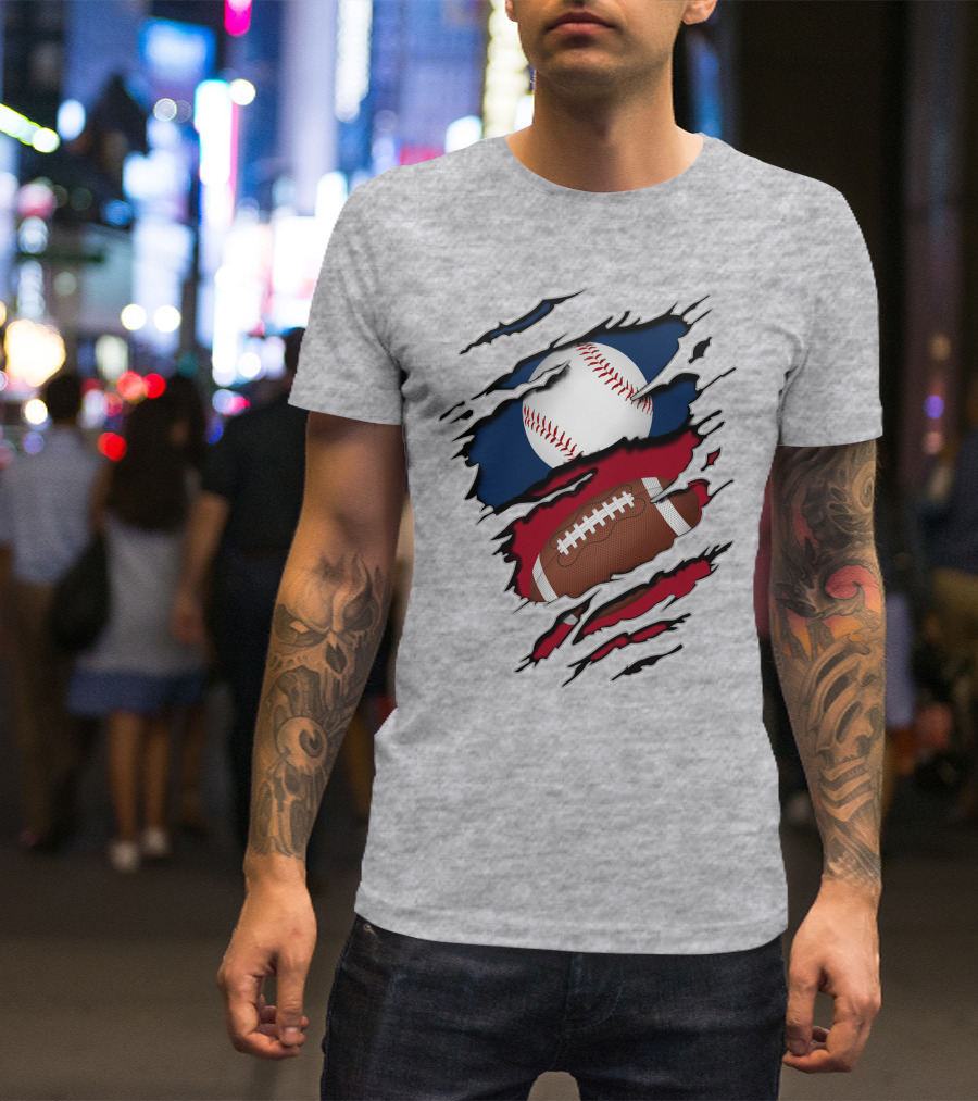 Baseball And Football Fusion T-Shirt