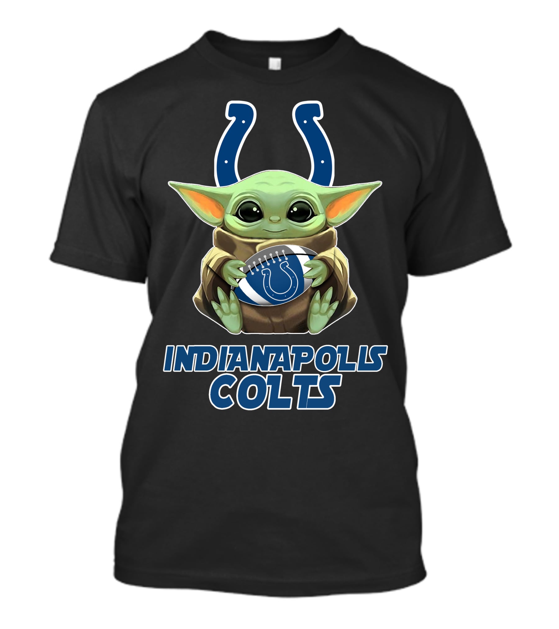 Indianapolis Colts Baby Yoda Football T-Shirt