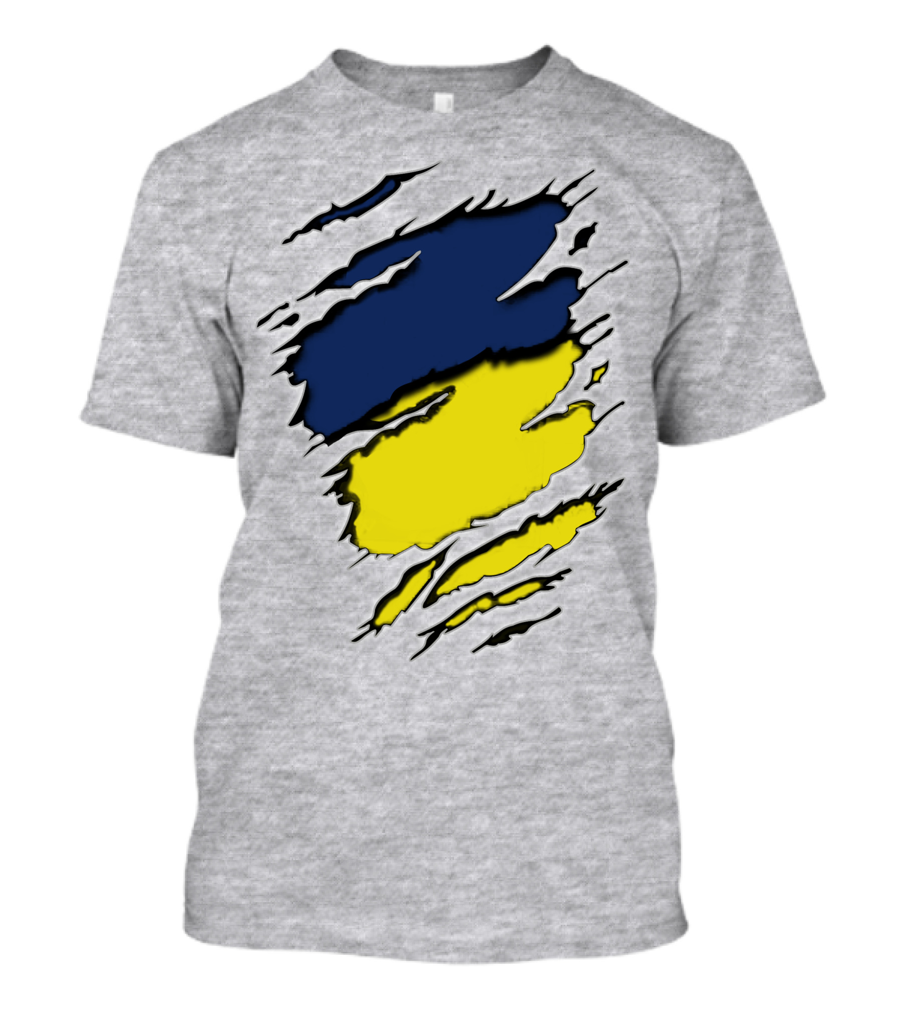 Yan Pack Blue Yellow Claw Marks T-Shirt