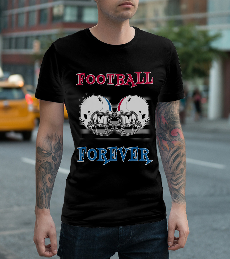 Football Forever Col Buck Helmets Stars Stripes T-Shirt