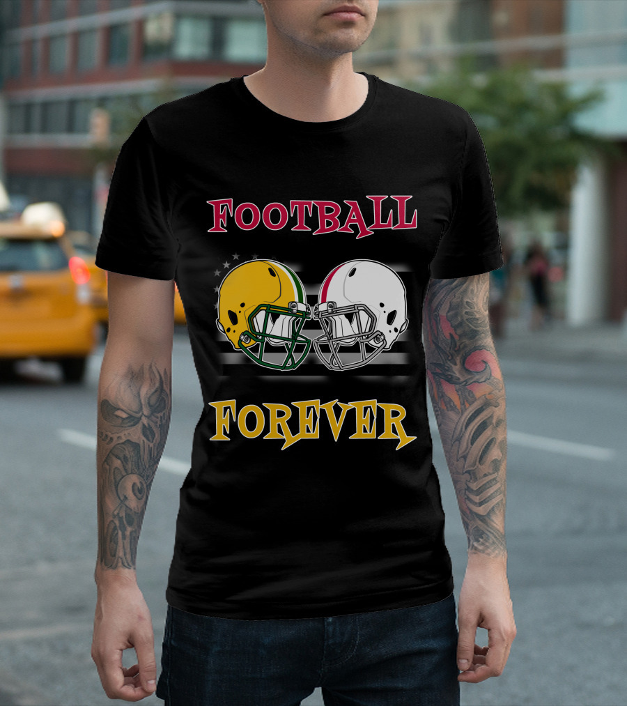 Football Forever Pack Buck Helmets Stars Stripes T-Shirt