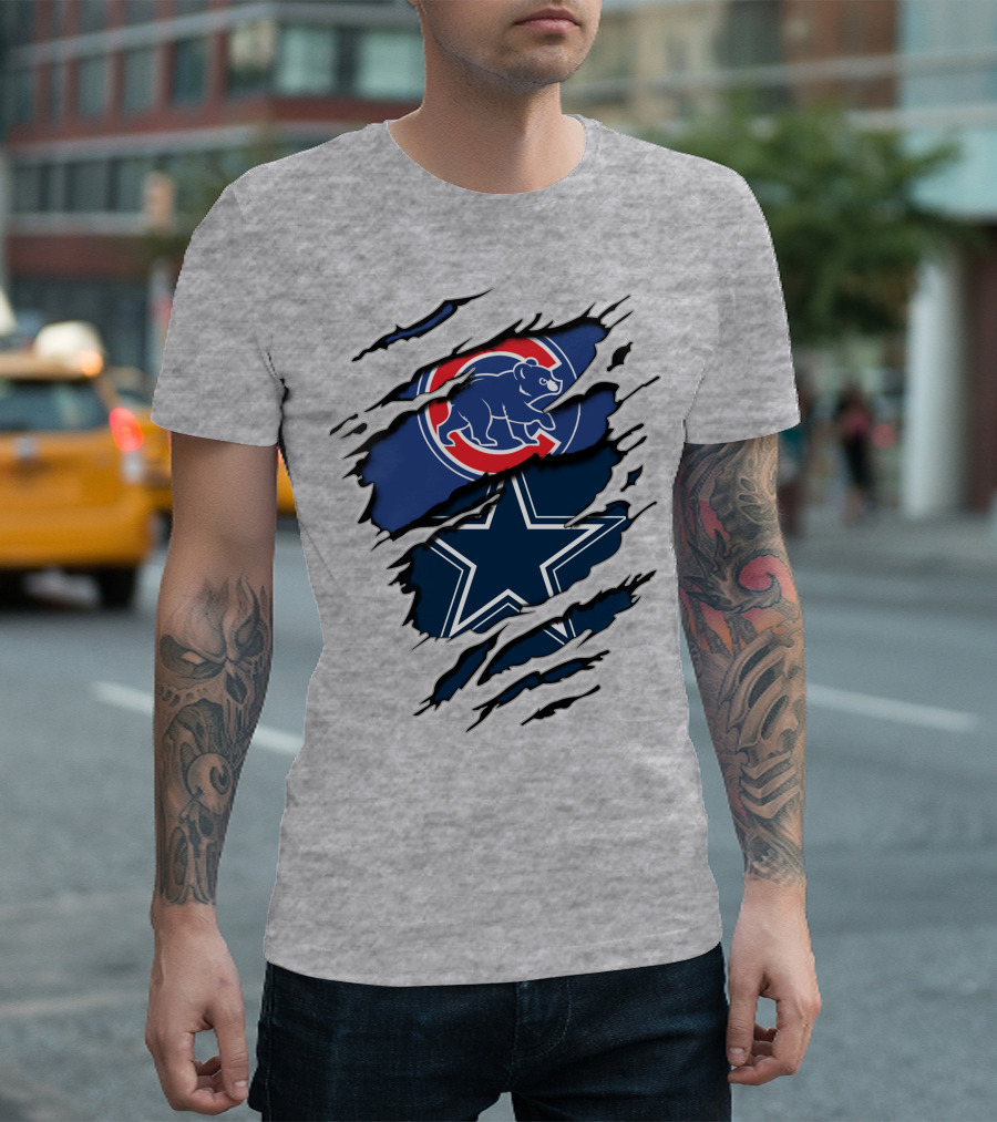 Chicago Cubs Dallas Cowboys Rip T-Shirt