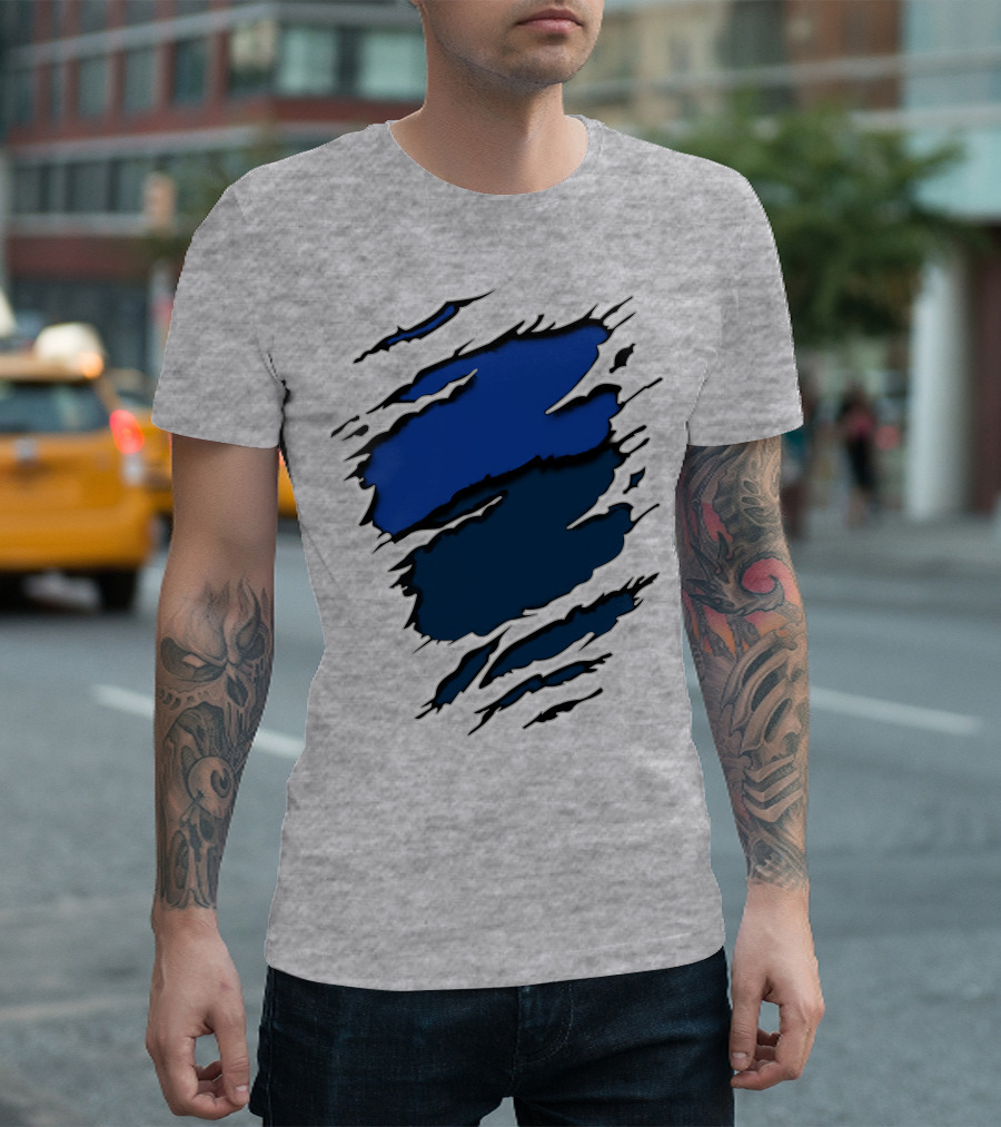 Cow Cubs Blue Gray Claw Marks T-Shirt