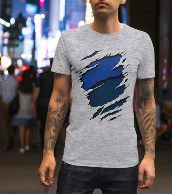 Cow Cubs Blue Gray Claw Marks T-Shirt