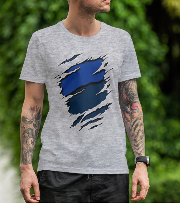 Cow Cubs Blue Gray Claw Marks T-Shirt