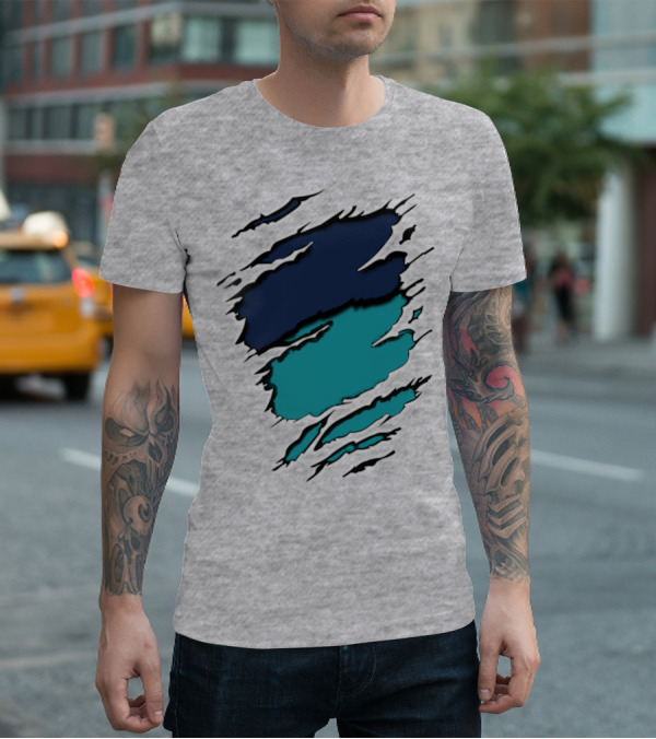 Dolp-Yan Ripped Ocean Waves T-Shirt