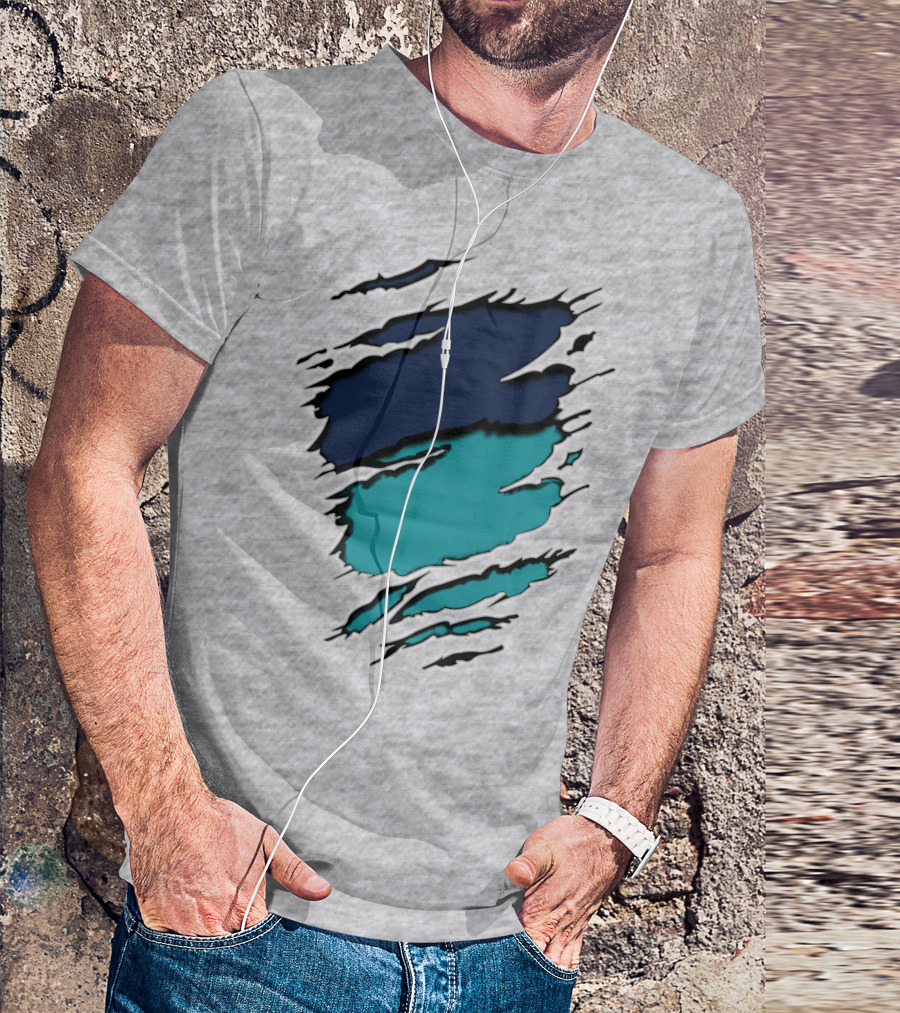 Dolp-Yan Ripped Ocean Waves T-Shirt