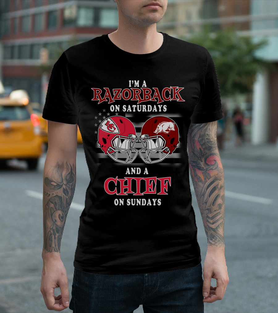 I'm A Razorback On Saturdays And A Chief On Sundays T-Shirt