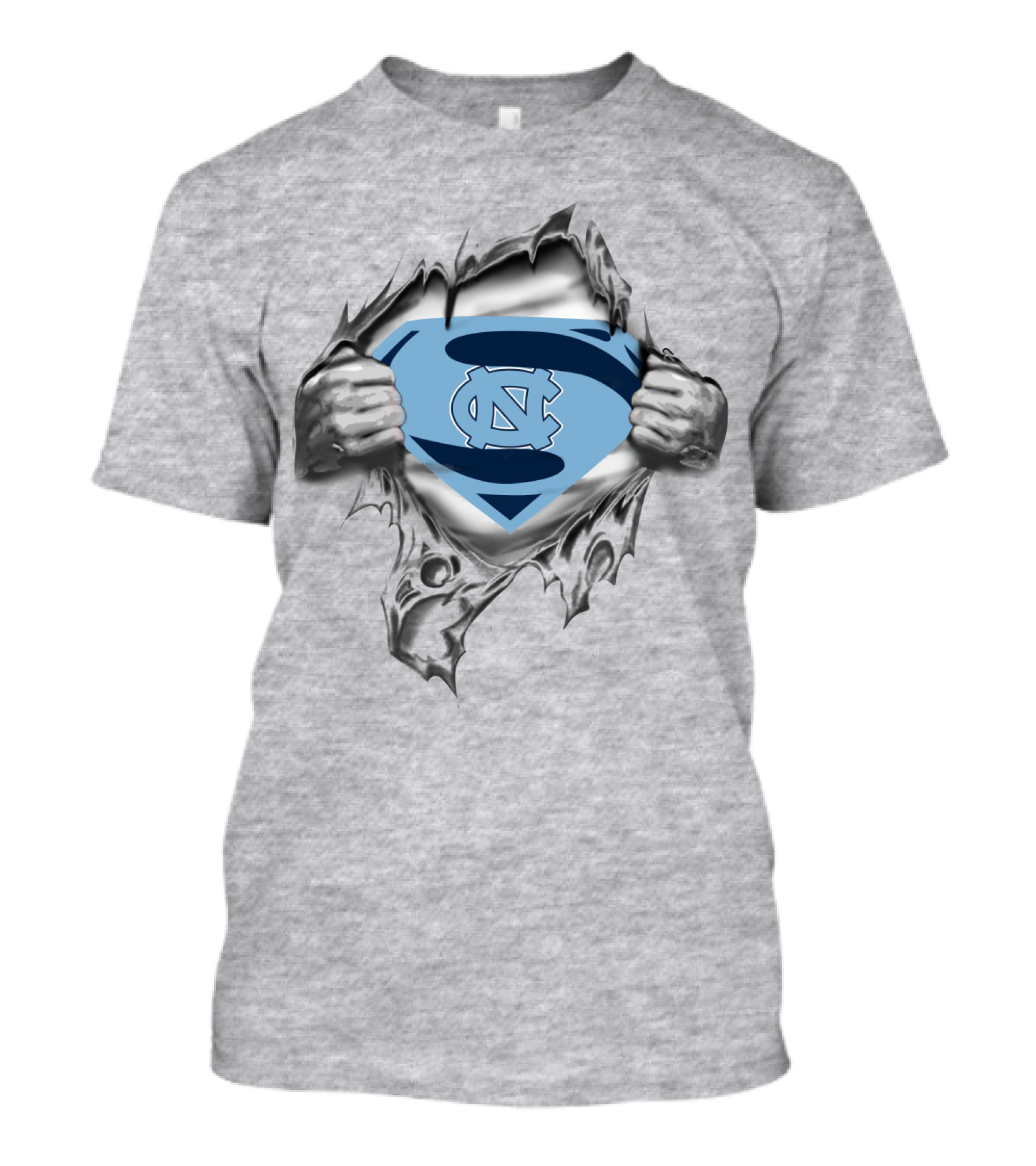UNC Tar Heels Superman Logo Breakthrough T-Shirt