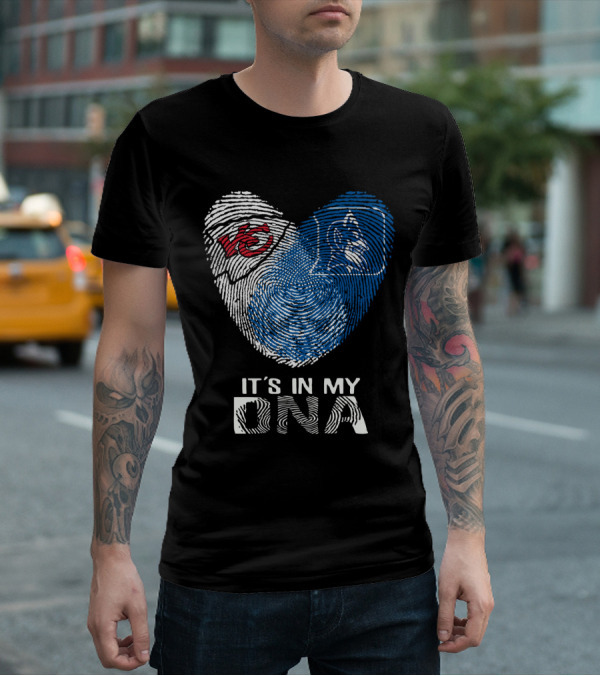 Chiefs Duke It's In My Dna Fingerprint Heart T-Shirt