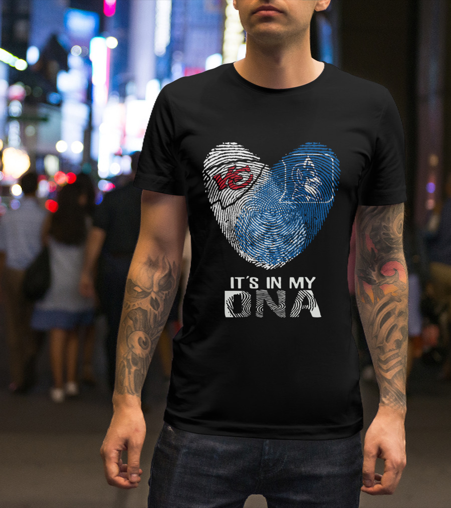 Chiefs Duke It's In My Dna Fingerprint Heart T-Shirt