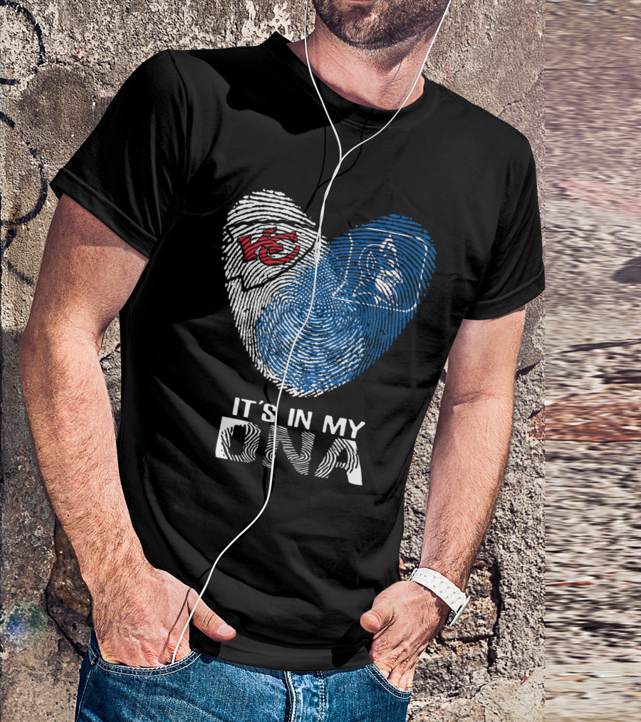 Chiefs Duke It's In My Dna Fingerprint Heart T-Shirt