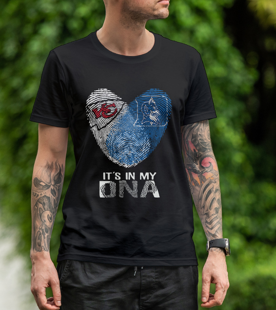 Chiefs Duke It's In My Dna Fingerprint Heart T-Shirt