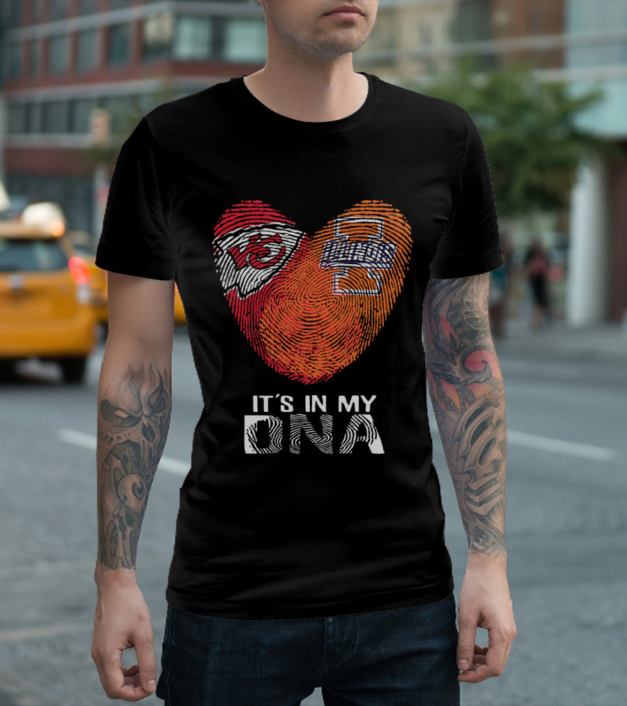 Chiefs Illinois It's in My DNA Fingerprint Kansas City Football T-Shirt